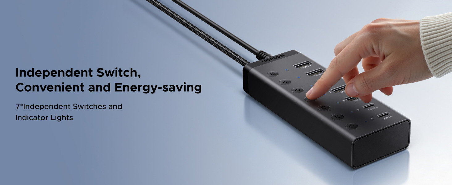 UGREEN 7-in-1 Powered USB 3.0 Hub