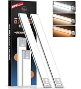 Reoshine 126 LED Under Cabinet Lighting Wireless, 2500mAh Rechargeable Closet Lights Motion Senso...