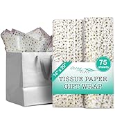 Ocean Tides Gift Wrapping Gold Stars Tissue Paper Bulk - Wrapping Paper for Crafts, Birthdays, Ho...