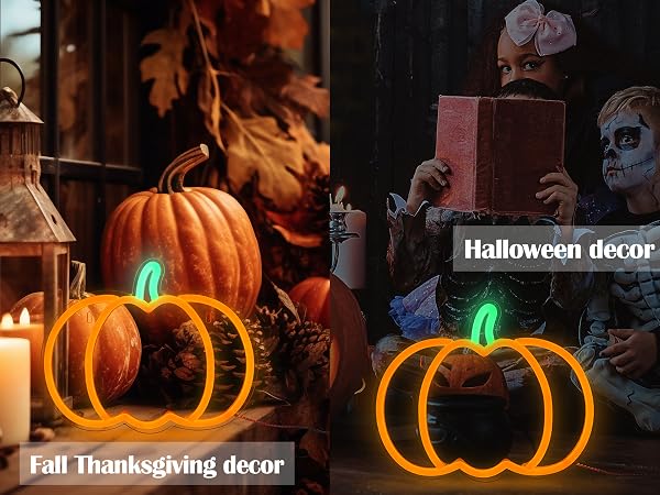 Pumpkin Neon Halloween Sign