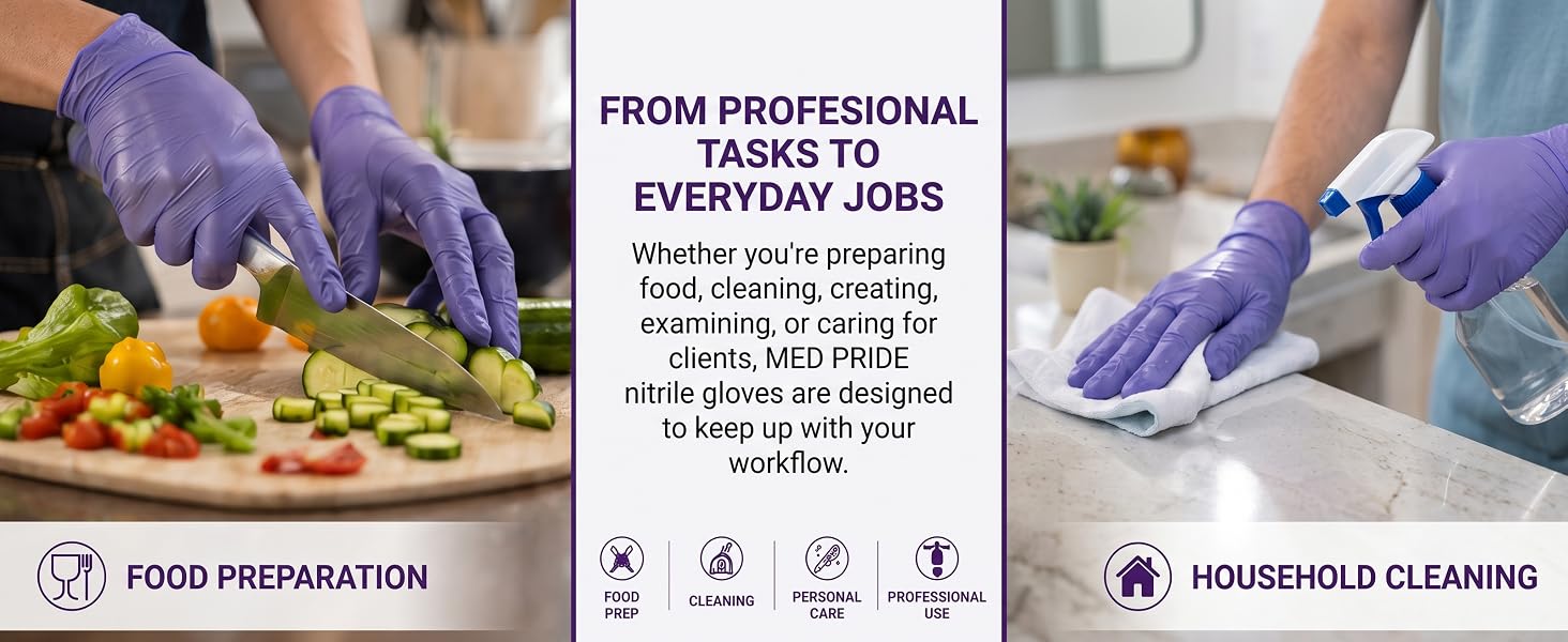 MedPride Powder-Free Nitrile Exam Gloves