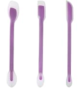 Jar Scraper Set of 3, Long Handle Silicone Spatula Spoon for Deep Jars | Three Sizes for Differen...