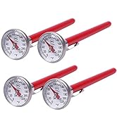 KT THERMO Instant Read 1-Inch Dial Thermometer(4-Pack),Best for The Coffee Drinks,Chocolate Milk ...
