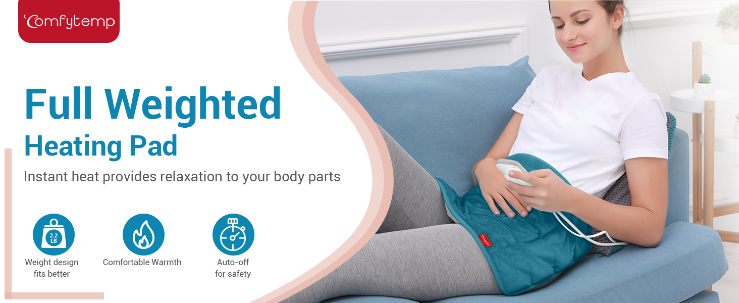 weighted heating pad for back