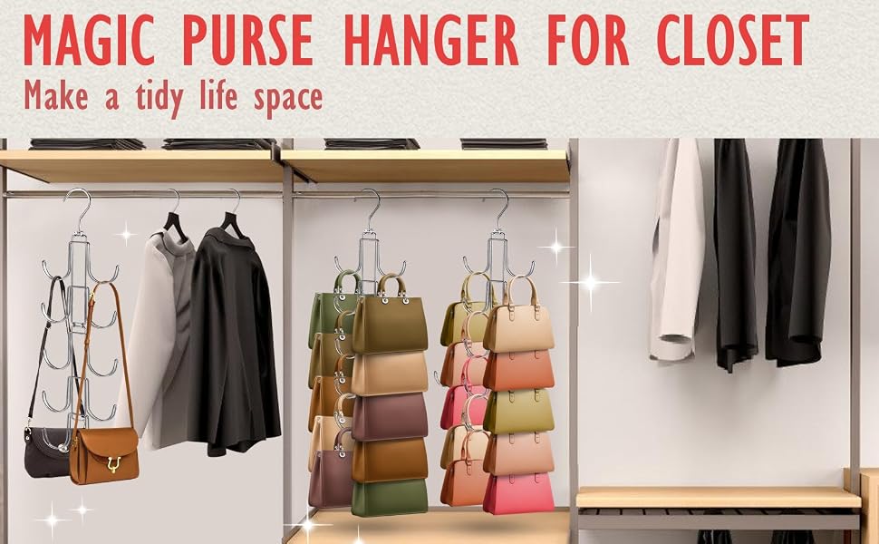 purse organizer for closet