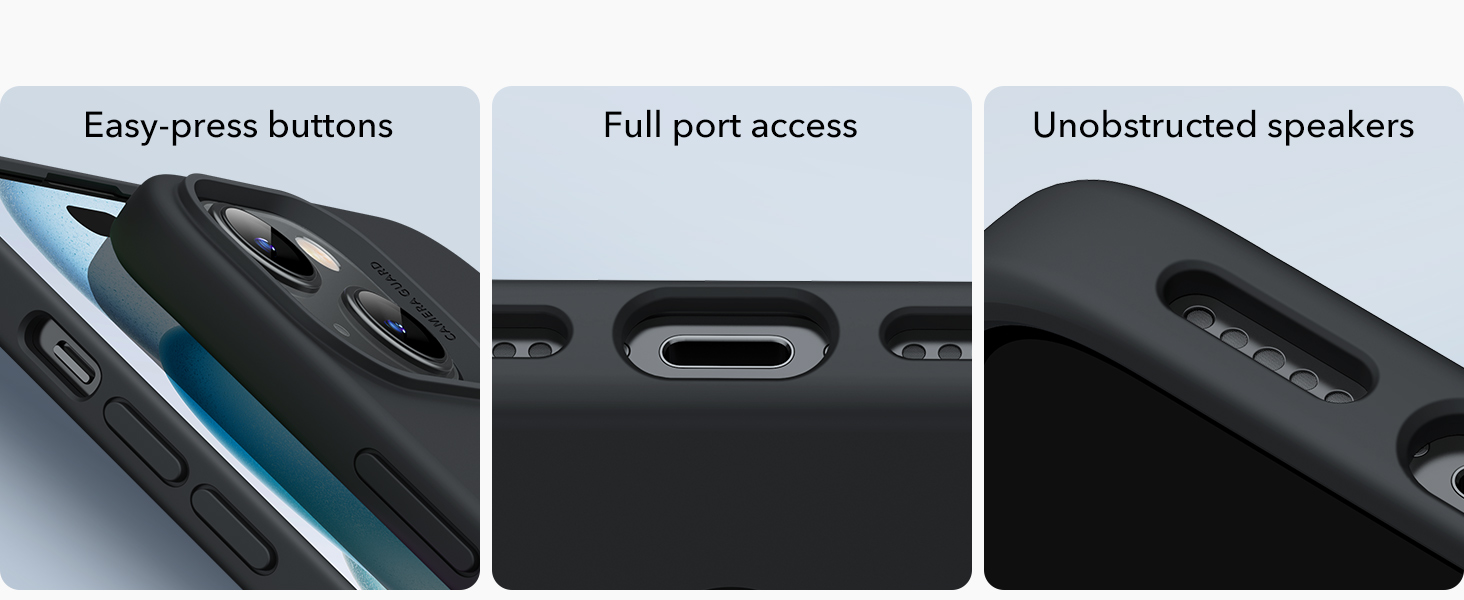 ESR for iPhone 15 Pro Case with MagSafe, Cloud Series, Black