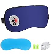 SandKing Cordless Heated Eye Massager with Cooling Eye Pad, Vibrating Heating Sleeping Mask for M...