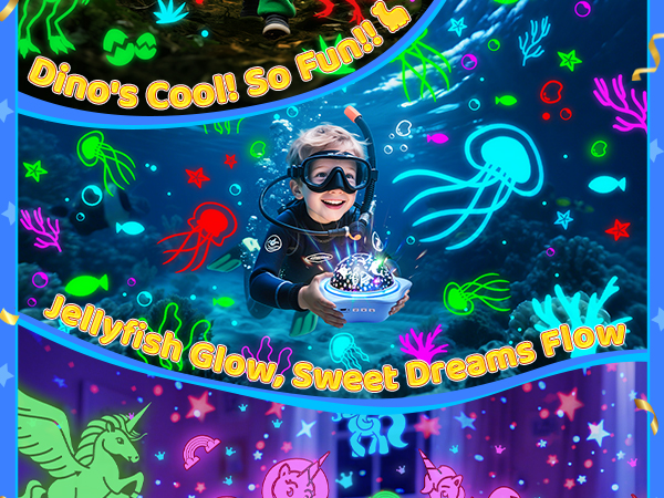 sensory toys glow in the dark stars lights for bedroom night light for kids night light projector