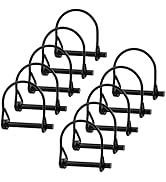 INCREWAY 10pcs Wire Lock Pin, 1/4" Heavy Duty Safety Coupler Shaft Locking Pin Hitch Pto Pin Roun...