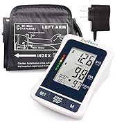 LotFancy Blood Pressure Monitor, Automatic BP Gauge & Upper Arm Large Cuff(12"-17”) Kit, Digital ...