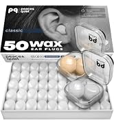 Peace&Quiet PQ Wax Ear Plugs for Sleeping - 50 Silicone Wax Earplugs