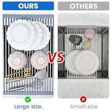 stainless steel rolling rack for sink
