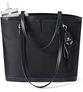 LOVEVOOK Laptop Tote Bag for Women, Lightweight Work Bag with Cup Holder, Waterproof Teacher Nurs...