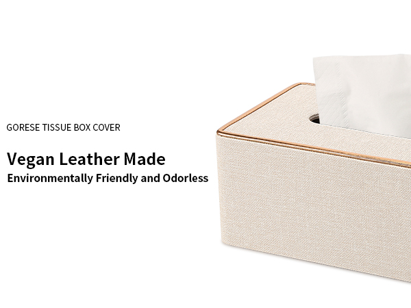 leather tissue box cover