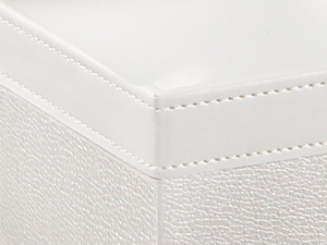 Tissue Box Cover, PU Leather Square Tissue Box Holder with Storage Tray