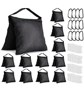 Aimosen 12 Packs Sandbags Weight Bags for Light Stand Photography Video Support, Heavy Duty Saddl...