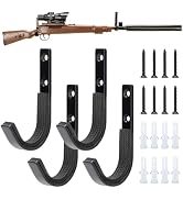 TRIPLE DEER Gun Rack Storage Wall Mount Shotgun Rifle Hook Horizontal Metal Gun Hanger for Any Ri...