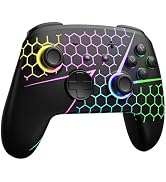 Switch 2 Pro Controller for Switch2/OLED, Hall Effect Controller Wireless with One-Key Wake Up, F...