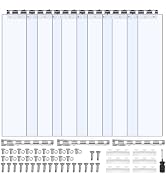 VEVOR Clear PVC Strip Curtain, 84 in Height x 36 in Width x 0.08 in Thickness, 6 PCS Walk in Free...