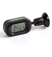 REPTI ZOO Reptile Terrarium Thermometer Hygrometer Digital Display 360 Degree Rotation with Sucti...