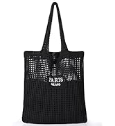 Sightor Crochet Tote Bag, Mesh Beach Bag Knit Summer Hobo Bag Vacation Boho Tote Bag for Women