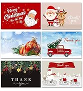 36 Pack Christmas Thank You Cards with Self Adhesive Envelopes, 4" x 6" Greeting Note Cards for X...
