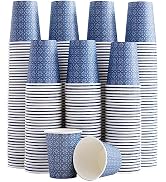 Clawsoff 300 Pack Paper Cups 8 oz, Disposable Hot/Cold Beverage Drinking Cups, 8 OZ Paper Coffee ...