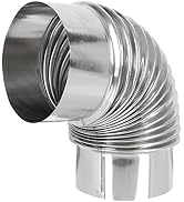 Uonlytech Wood Stove Chimney Exhaust Wood Stove Pellet Stove Kit Elbow 3 Inch Stove Chimney Flue ...
