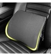 TISHIJIE Lumbar Support Pillow for Car, Lower Back Support for Driving Seat Memory Foam Lumbar Pi...