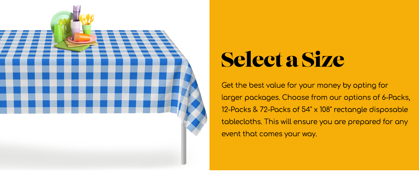 Grandipity Rectangle Tablecloth GINGHAM BLUE
