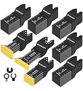 EXKRAEFT 110 PCS Oscillating Saw Blades, Universal Titanium Oscillating Tool Blades for Metal Nai...