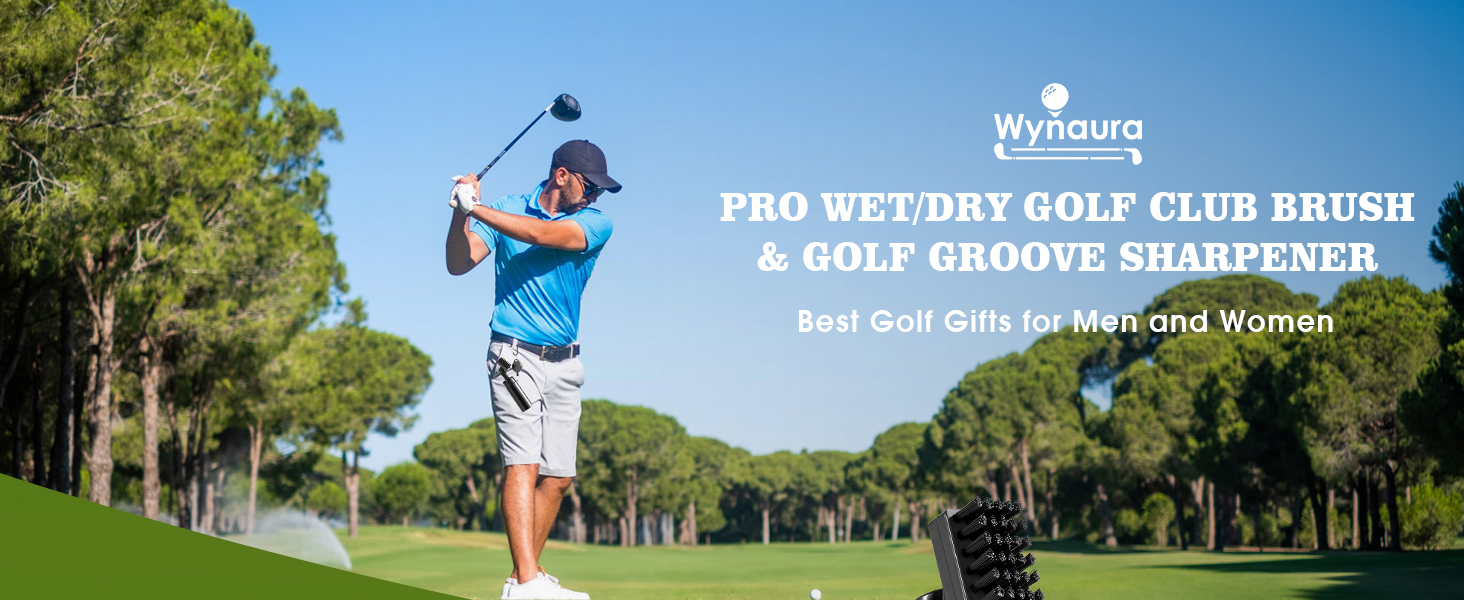 Pro Golf Club Water Brush and Golf Club Groove Sharpener
