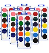 6 Pack Watercolor Paint Set for Kids, 12 Colors Watercolors Paints with Paint Brush, Kids Waterco...