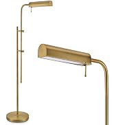 VONLUCE LED Floor Lamp, 62.5" Industrial Floor Lamp for Living Room with Adjustable Height Swing ...