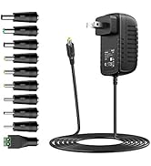 Basicvolt 9V 3A Universal AC Adapter, 27Watt Replacement Power Supply Cord Input AC100-240V to DC...