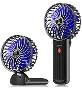 JZCreater Mini Handheld Fan, USB Desk Fan, Quiet Portable Handheld Fan, 4 Speed, 15H Cooling Fan,...