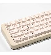 mintcaps Keycaps - 144Keys Dye-Sublimation PBT Keycaps Beige Cherry Profile Keycap for 65% 70% 75...