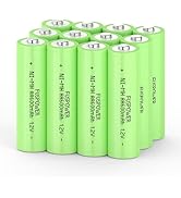 Fuspower Rechargeable AA Batteries NIMH AA 1.2V 600mAh Double A Battery NIMH AA Rechargeable Batt...