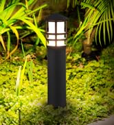 SUNVIE 12-Pack Low Voltage Landscape Pathway Lights 3W Outdoor Landscape Lighting 3000K 12-24V LE...