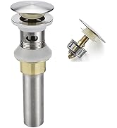 Rockgoya Bathroom Sink Drain,Drain Stopper Bathroom Sink with Overflow,Pop Up Drain Assembly with...