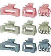 CHANDAT 3 Style Hair Accessories for Women: Medium Rectangle Clips for Thick Hair, Square Clips f...