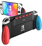 JUSPRO Grip Case Compatible with Nintendo Switch OLED, Unique Switch Accessories Designed Comfort...
