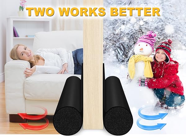 door draft stopper 2pack