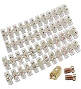 Tnisesm/10Pcs Screw Terminal Block, 12 Position Double Row Terminal Strip, Wire Connector 20Amp 3...