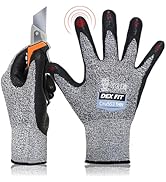 DEX FIT A5 Precision Cut Resistant Gloves Cru553 Thin, Firm Grip, 3D-Comfort Fit, Lightweight & D...