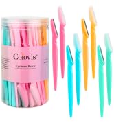 Colovis 80 PCS Eyebrow Razor, Dermaplaning Tool Face Razors for Women and Men with Precision Cove...