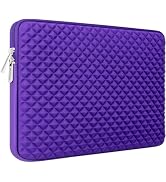 RAINYEAR 14 Inch Laptop Sleeve Diamond Foam Shock Resistant Neoprene Padded Case Fluffy Lining Zi...