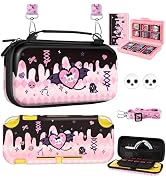 Gurgitat 6in1 Kits Accessories Bundle for Nintendo Switch Lite 2019 - Cute Carrying Case, Protect...