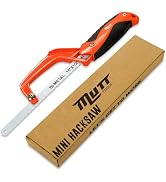 Mutt Tools 10” Mini Hacksaw for Metal – Small Hacksaw for Metal Cutting with Bimetal Blade – Mini...