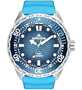 NORTH EDGE Solar Powered Dive Watch Women Men’s Watch, 1000FT/300M Water Resistance, Luminous Dia...